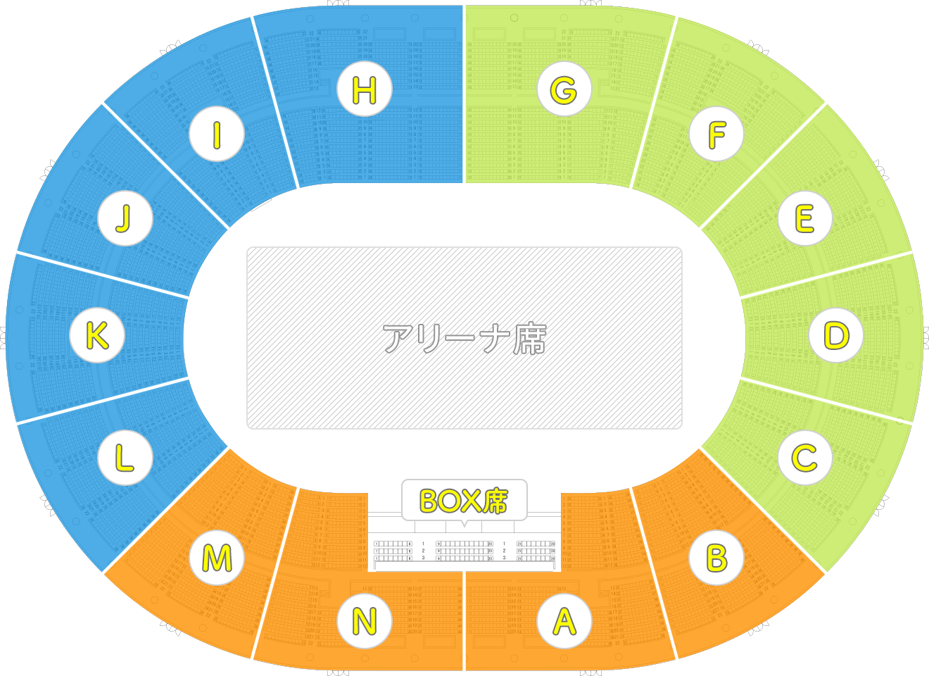 座席表 | 大阪城ホール